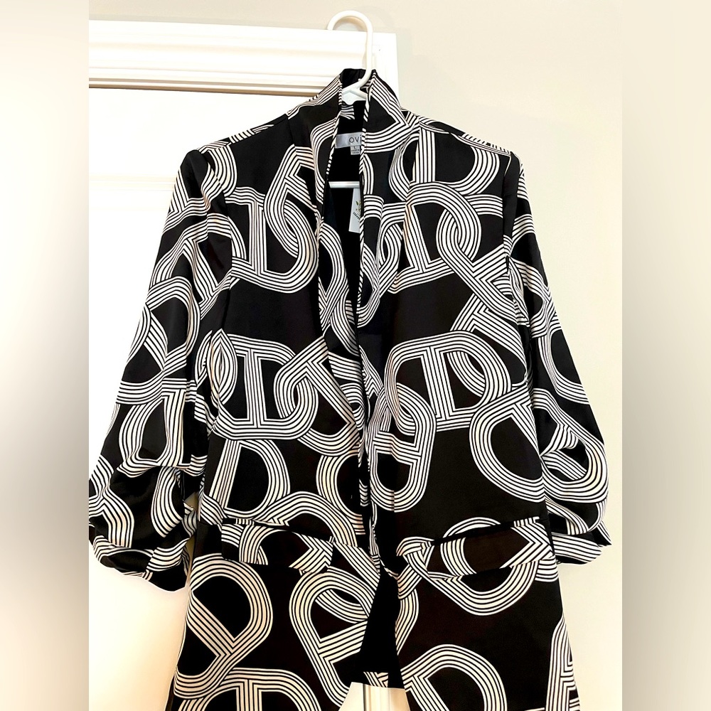 Business casual print blazer